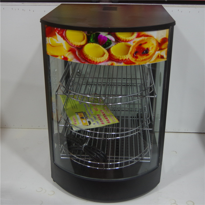 食品加热箱展示柜纳丽雅(Naliya)自动恒温商用熟食保温柜鸡排板栗蛋挞汉堡台式玻 花色35*40*52蛋挞黑 官方标配