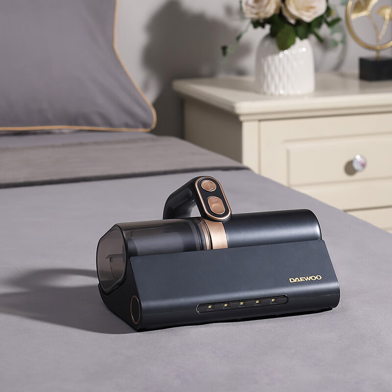 大宇(DAEWOO)除螨仪家用手持便携紫外线杀菌无线除螨吸尘器DYCM-026 普鲁士蓝(彩邮外)