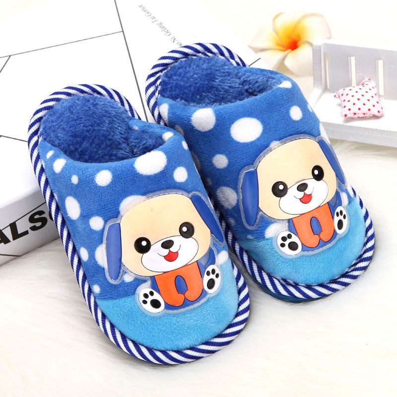促销儿童棉拖鞋秋冬季小孩男童女童防滑宝宝卡通棉鞋大中小童室内拖鞋
