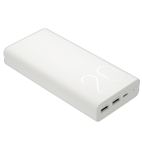 华为荣耀充电宝20000mAh 2万毫安原装移动电源自带线大容量可上飞机18W双向快充通用电源 Type-c快充版白色