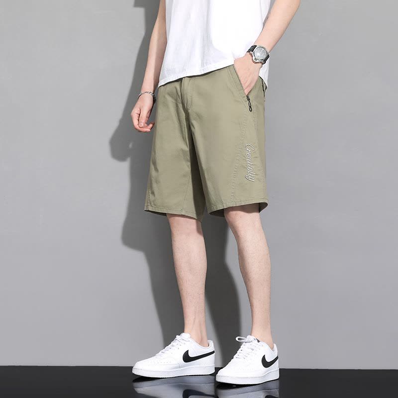 渔人船长夏季男士五分裤轻薄透气纯棉休闲运动裤短裤图片