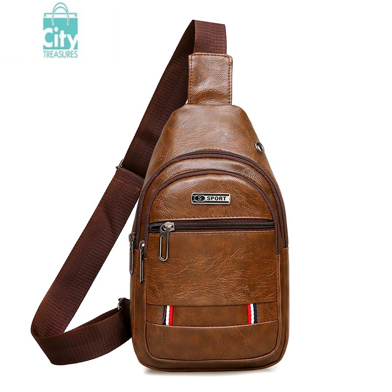 bangdou日韩男士胸包休闲时尚单肩包韩版男包胸前背包斜挎包潮流个性