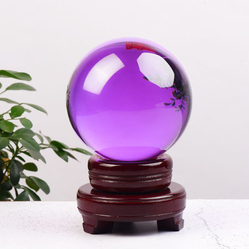 维诺亚精品紫色水晶球客厅玄关卧室办公室开业乔迁送礼家居书房风水摆件