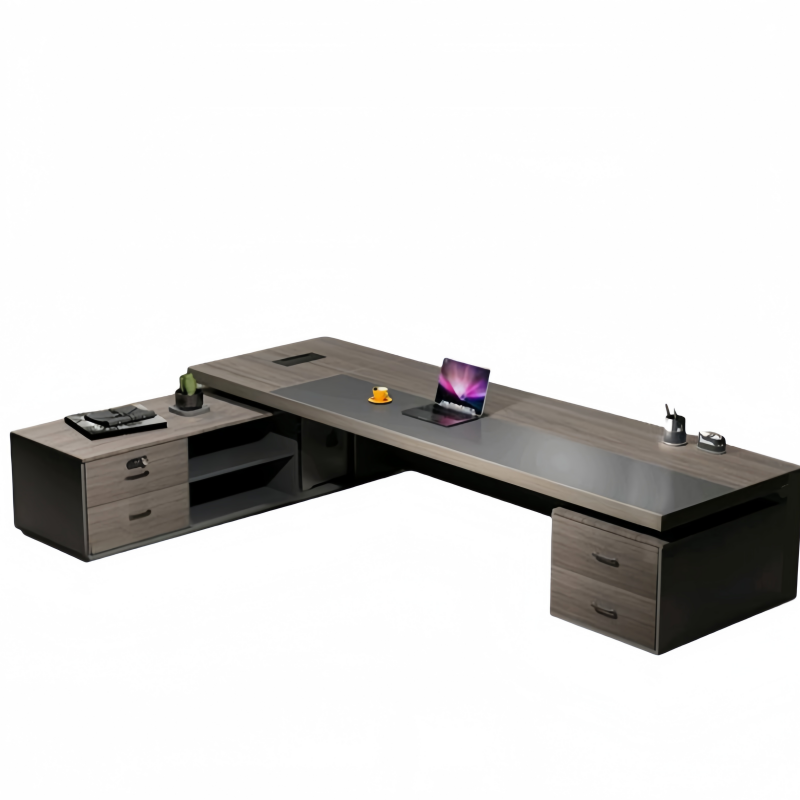 鑫龙都木制办公桌2.4米张高清大图