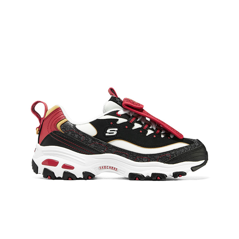skechers斯凯奇龙年新年限定款女厚底机甲运动鞋800008bkmt