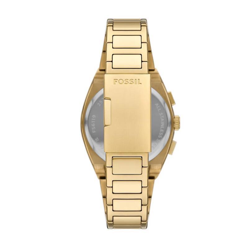 Fossil黄金机械男表经典复古商务正装腕表