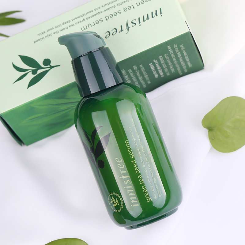悦诗风吟(innisfree)小绿瓶精华液80ml 绿茶籽精萃水分肌底精华露 保湿补水滋润营养 温和不刺激