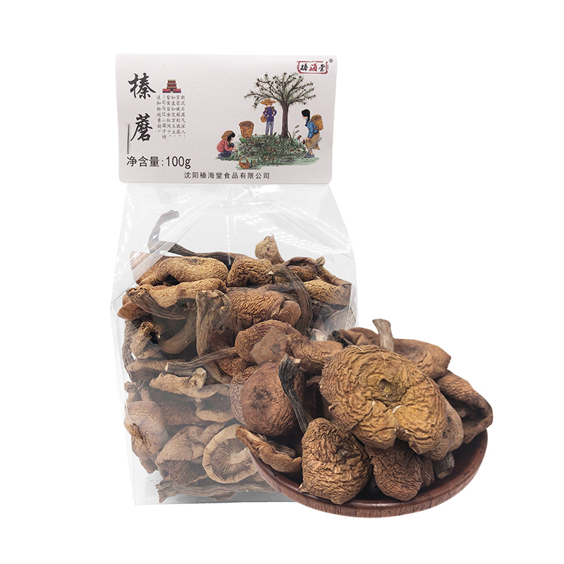 [榛海堂 榛蘑100g]袋装榛蘑干 小鸡炖蘑菇 菌菇类干货 东北特产 榛蘑丁