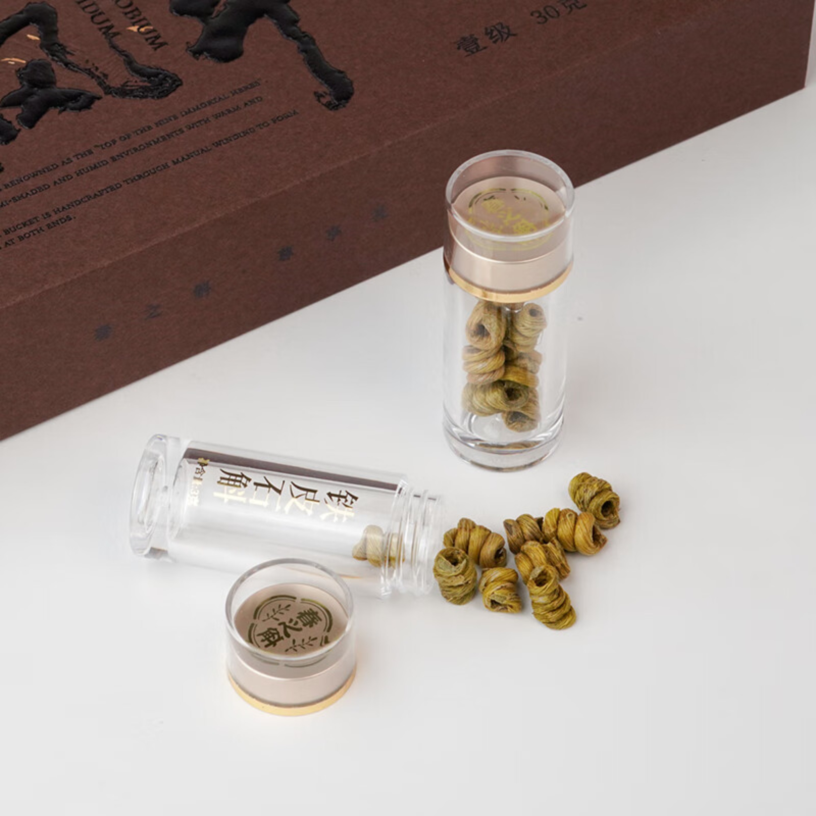 春之斛 尊享礼铁皮礼盒春之斛 铁皮石斛枫斗(一级)60g高清大图