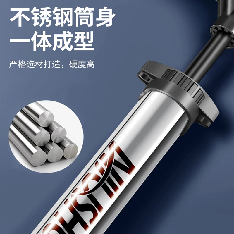 魅扣自行车打气家用篮球电动电瓶车汽车气管子高压泵气压表充气
