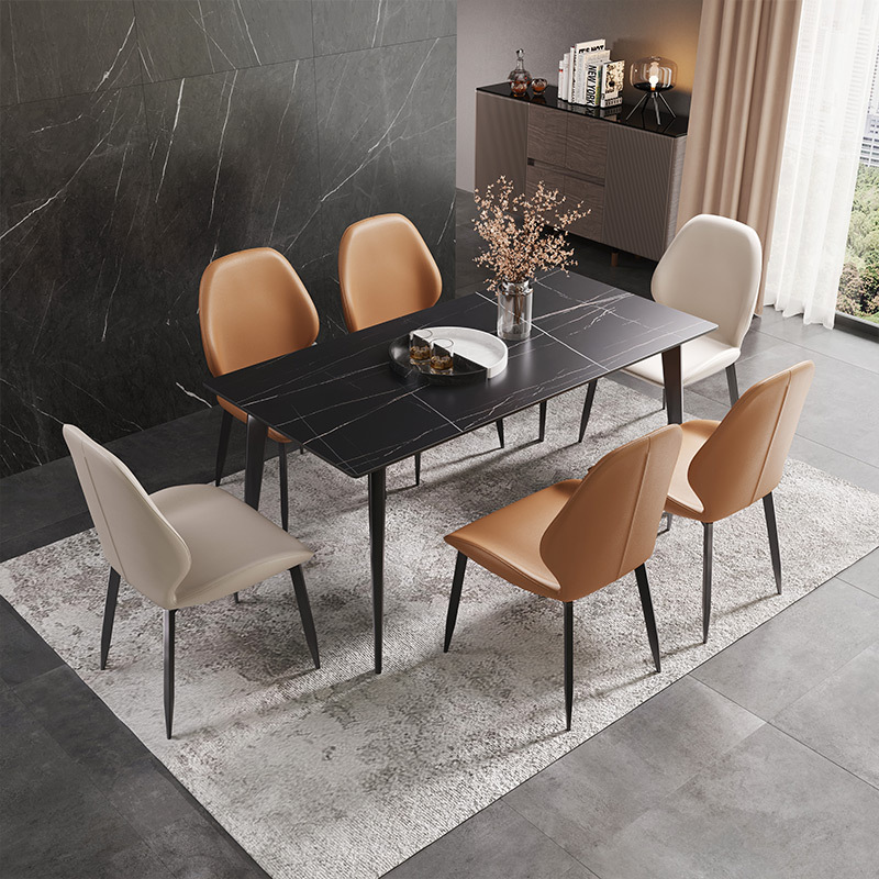 芝華仕(cheers)芝华仕餐桌椅组合意式极简长方形饭桌岩板 餐厅配套