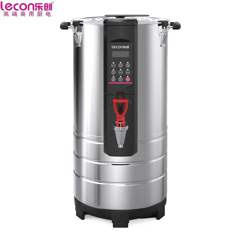 乐创(lecon)豆浆机商用 全自动大容量现磨磨浆机 无渣免滤大型早餐店用加热打浆机 15L