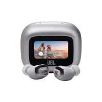 JBL LIVE BUDS 3 炫彩豆真无线蓝牙耳机(冰霜银)智能触屏自适应降噪音乐运动耳麦手机通用