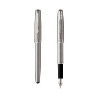 派克(PARKER)钢笔 卓尔系列钢杆白夹墨水笔