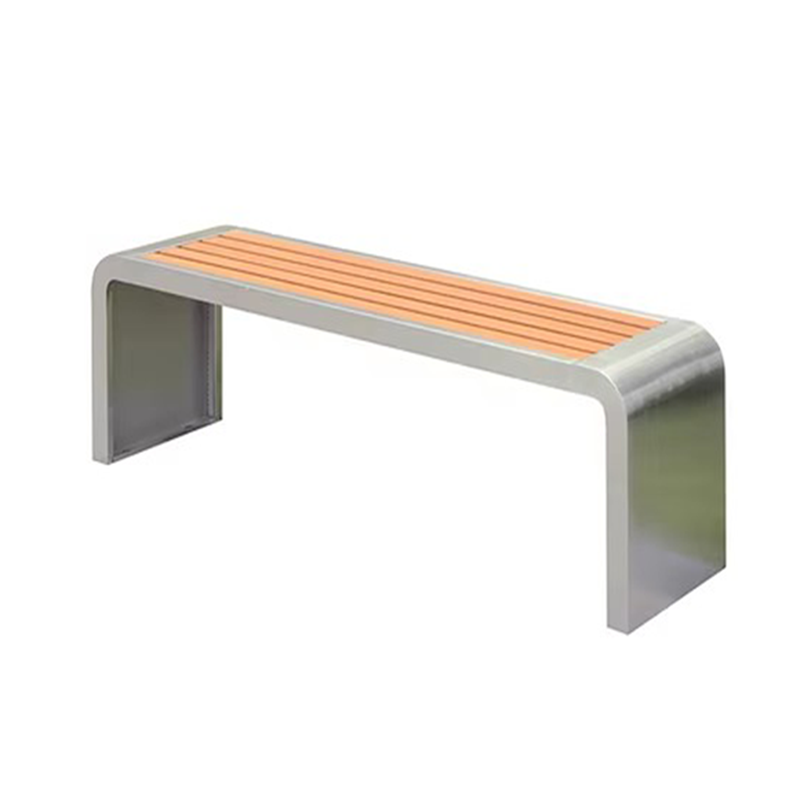 晨以橙 户外不锈钢公园椅长椅 U型1.5m 张高清大图