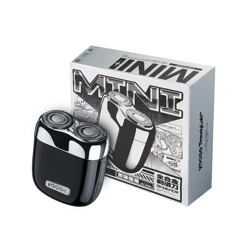 有色(yoose)电动剃须刀 迷你便携款 便携合金机身刮胡刀 MINI2.0 暗夜黑 / 个高清大图