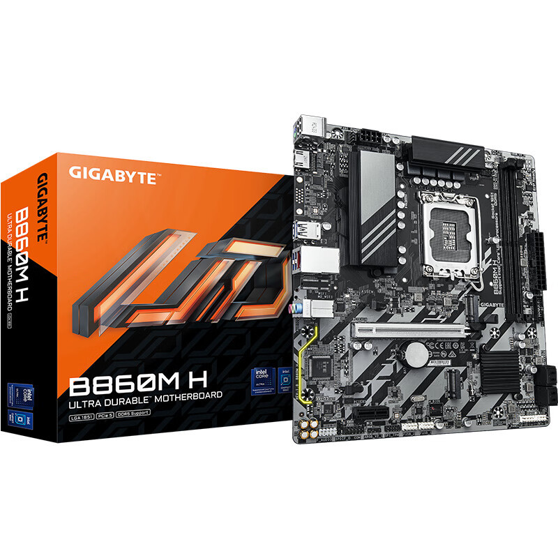 技嘉(GIGABYTE)B860M-H耐久主板支持 CPU 285K/265K/265KF/LGA1851台式电脑组装主板全新
