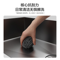 九牧旗舰店卫浴官方水槽厨房手工大单槽304不锈钢洗菜盆水池水盆洗碗盆枪灰色抗刮洗碗槽抽拉水龙头水槽套餐