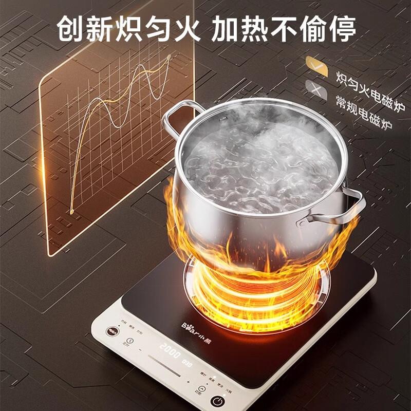 小熊(Bear)新款电磁炉家用2200W大功率猛火爆炒大火力炒菜锅火锅电池炉电磁灶 [2200W大功率]DCL-J22G高清大图