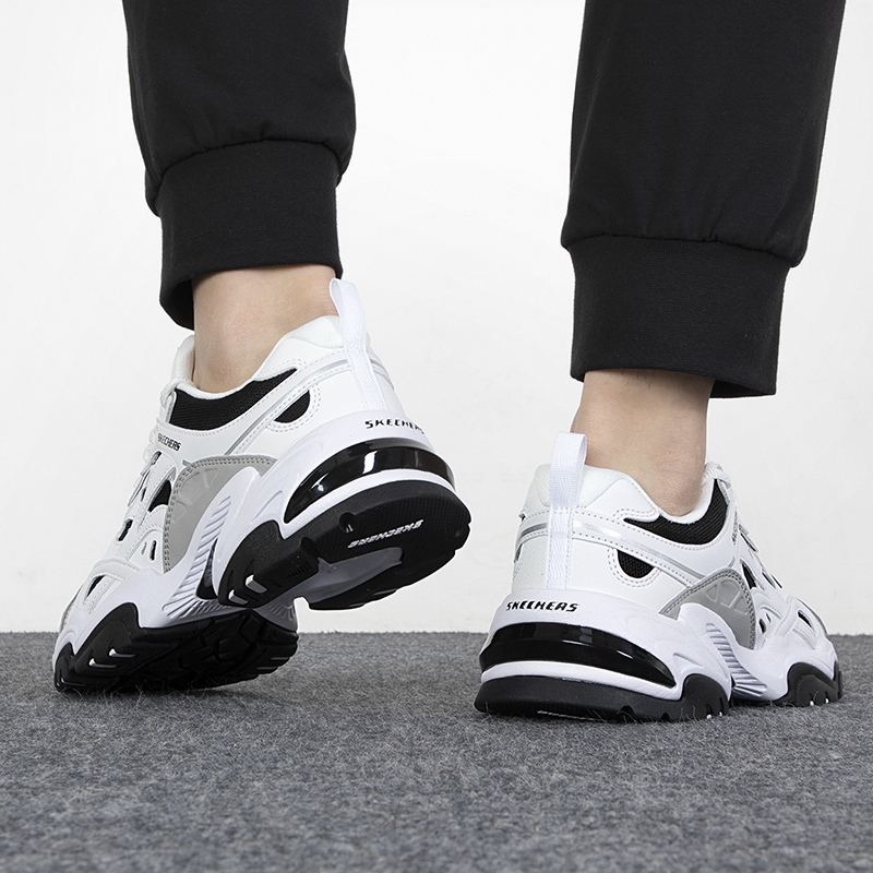 Skechers/斯凯奇男鞋新款透气缓震运动鞋复古时尚休闲鞋894127-WBK ZP