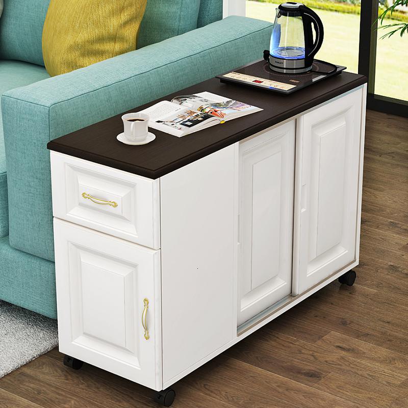 森美人简约欧式边几角几沙发边桌边柜储物柜储物收纳柜可移动小茶几高清大图