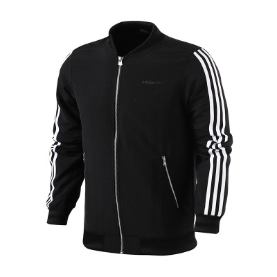 【自营】adidas阿迪达斯NEO男子外套夹克飞行领休闲运动服CZ1720 L CZ1721黑色