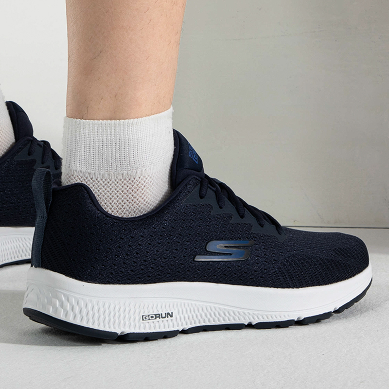 Skechers斯凯奇男鞋新款减震透气休闲鞋网面健步鞋跑步鞋220375-NVY ZP