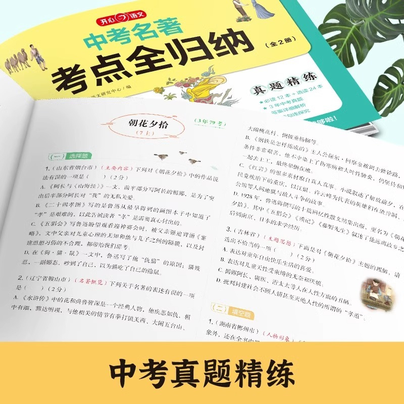 [全套2册]中考名著考点全归纳 初中通用 [正版]2024新版教育中考名著考点全归纳全套2册初中名著导读考点精练导图速记