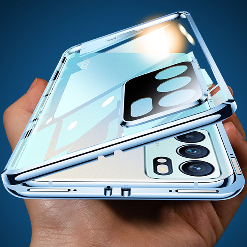 圣幻 oppoReno6手机壳reno6pro+新款双面玻璃磁吸保护套5g版镜头全包防摔外壳男0ppo创意网红透明女高清大图