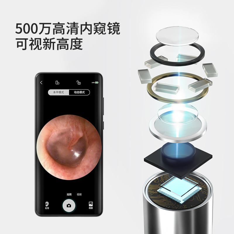 小米有品掏耳神器采耳工具可视挖耳勺掏耳朵专用挖耳朵发光耳勺耳朵清洁器