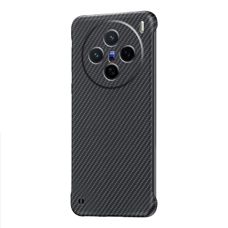 KONEL 适用于vivo x200碳纤维纹理手机壳x200pro/pro mini无边框裸机触感防摔防指纹手汗手机保护