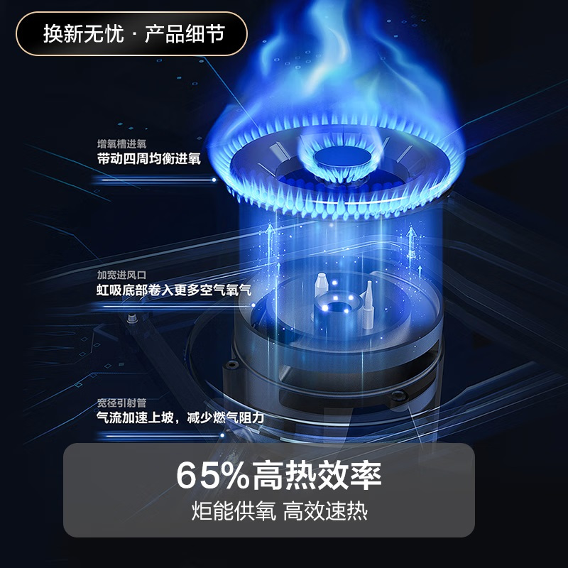[全网热卖]华帝(vatti)5.2KW火力燃气灶大火双眼灶厨房家用台式嵌入式灶具i10071B 天然气(液化气备注)高清大图