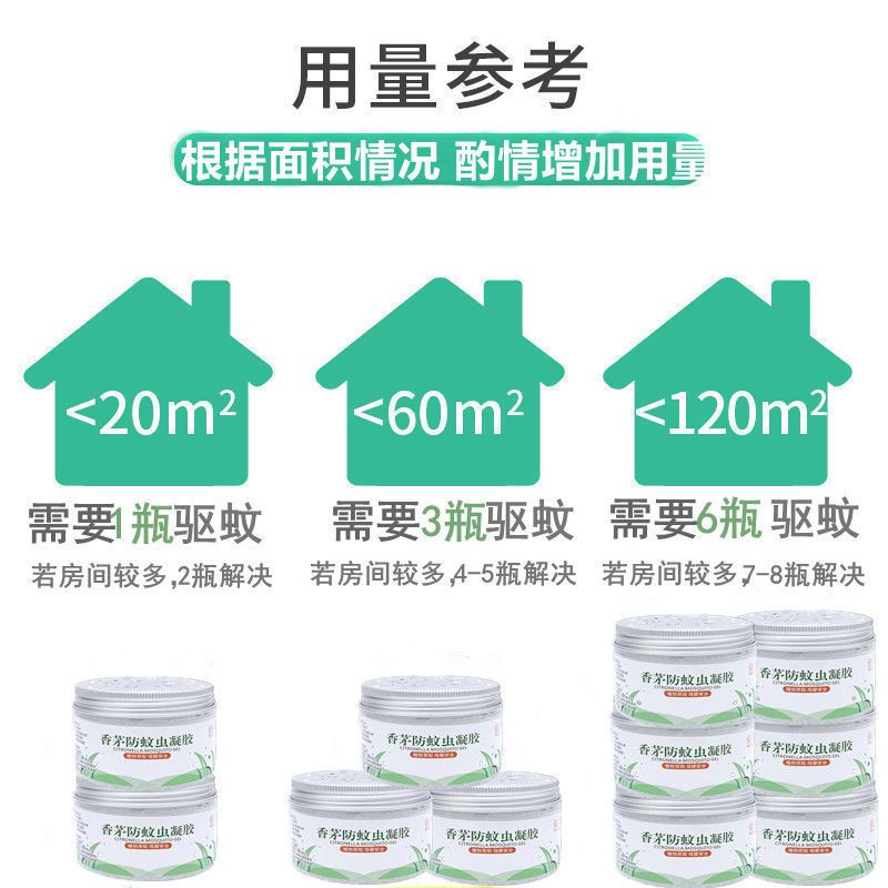 香茅防蚊虫凝胶驱蚊凝胶驱蚊膏家用室内防蚊虫神器孕婴无烟蚊香液 植物配方/孕婴适用 一盒装[20平有效]