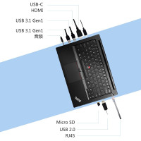 联想ThinkPad E495 07CD 14英寸轻薄窄边框商务笔记本电脑 (锐龙R7-3700U 8G 256G固态+1TB 集显 Win10 高清屏)升级