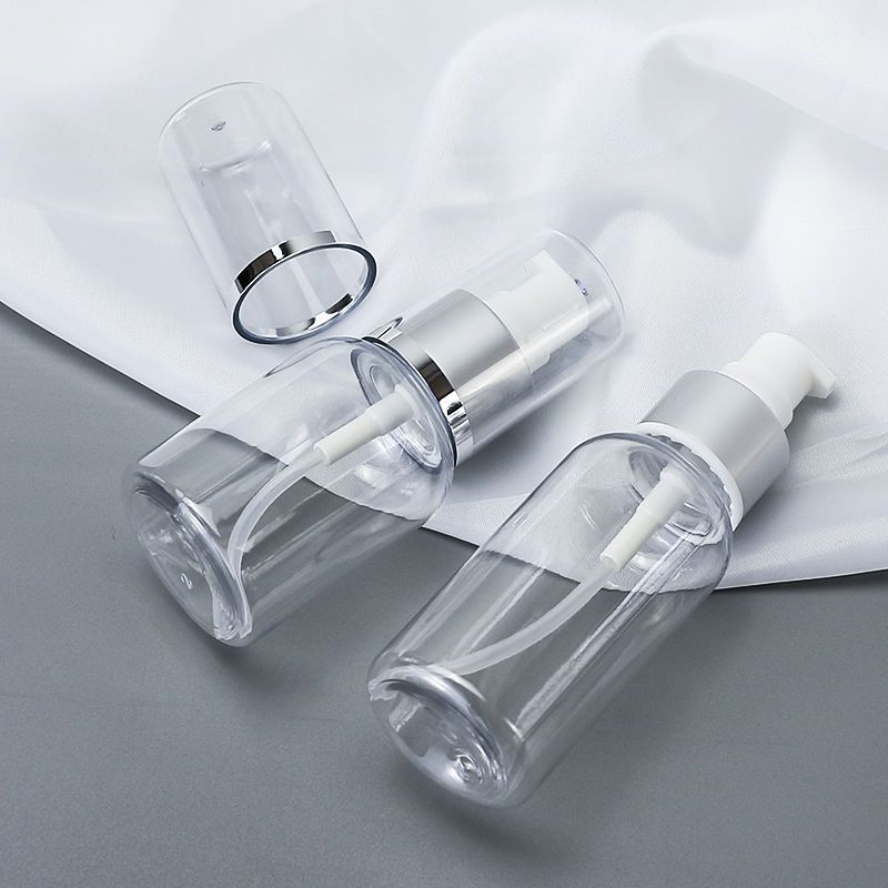 透明PET乳液瓶按压式乳液器化妆护肤品便携分装瓶洗发水瓶子空瓶 50ml+50ml