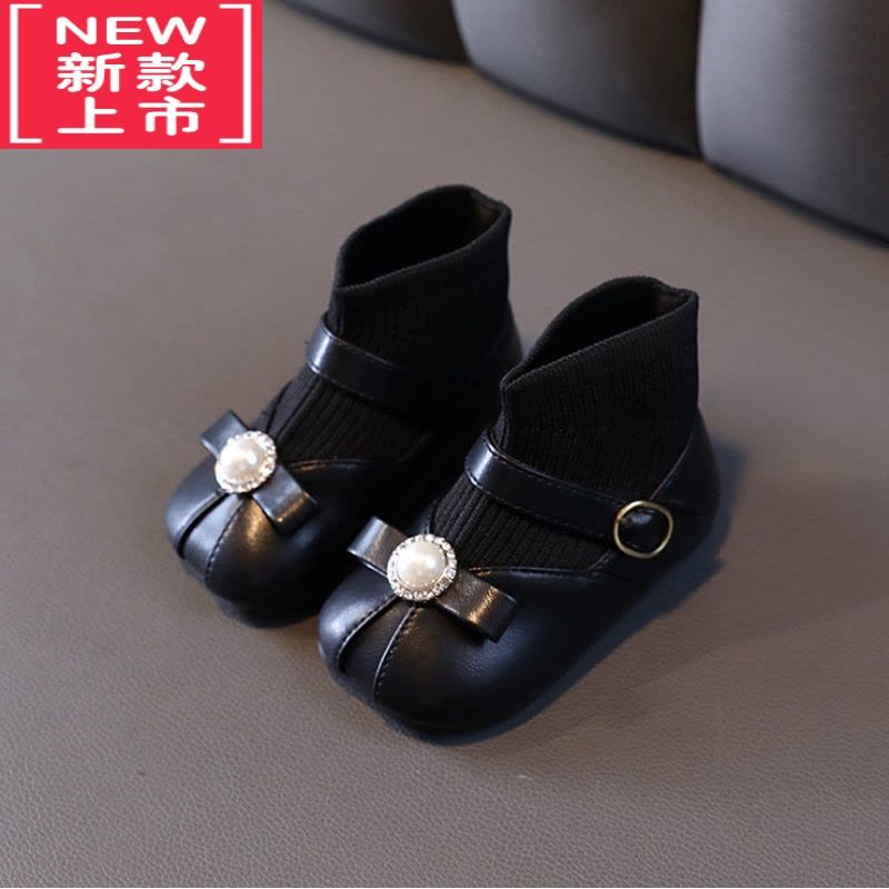 可莉允秋冬季棉鞋女宝宝鞋子软底小皮鞋1一2-3岁女童靴子公主鞋女宝短靴图片