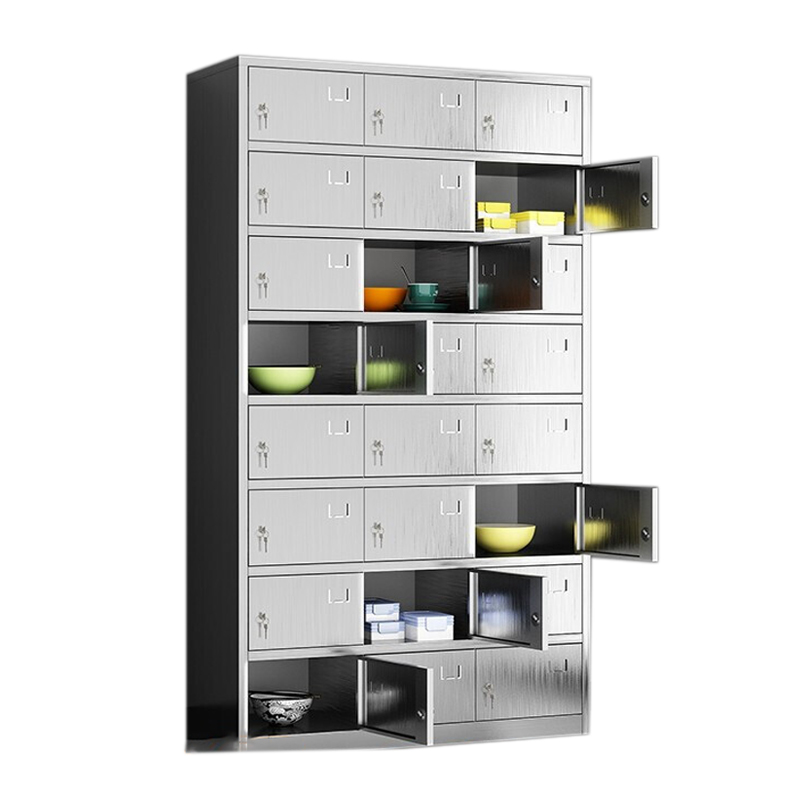 苏佰卓不锈钢员工储物柜文件柜存放柜子更衣柜存包柜二十四更衣柜高清大图