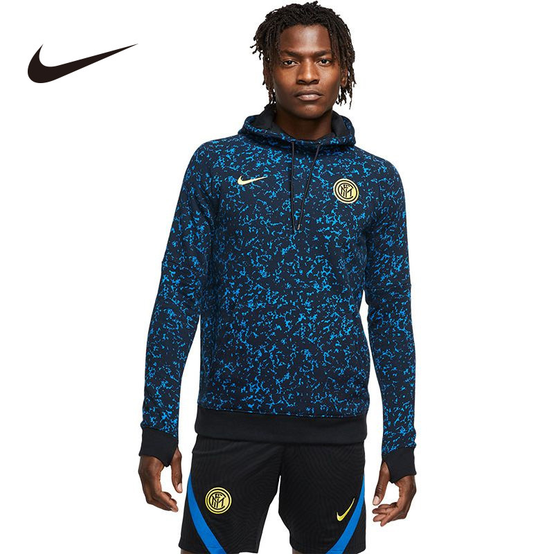 NIKE/耐克国米20-21 INTER M NK GFA FLC PO HOOD加绒运动卫衣CI9537-010
