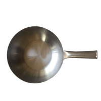 平底铁锅电磁煤气炉通用熟铁无涂层加厚少油烟铁炒菜锅-平底-直径34(木把款)