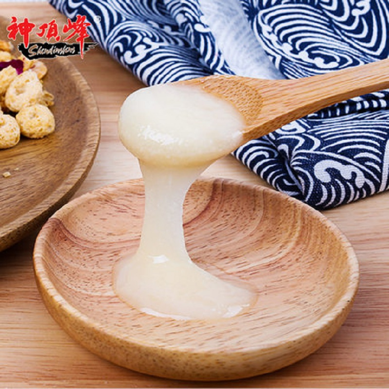 神顶峰黑蜂雪蜜 完达山原始林区东北黑蜂采椴树蜜250g 固态结晶蜂蜜洁白如雪 波美度42