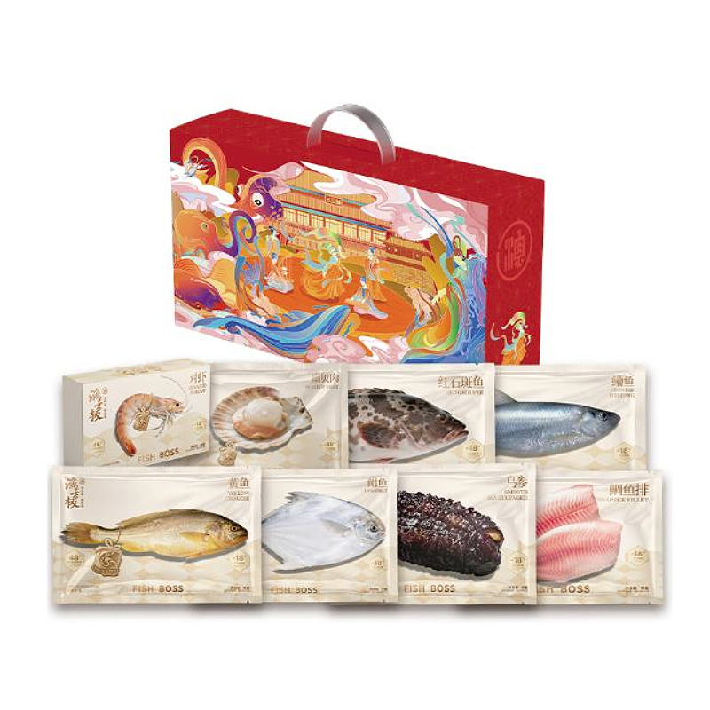 品尊轩优质海鲜组合+渔老板环球海鲜组合+禾煜干货组合+如水坚果组合高清大图