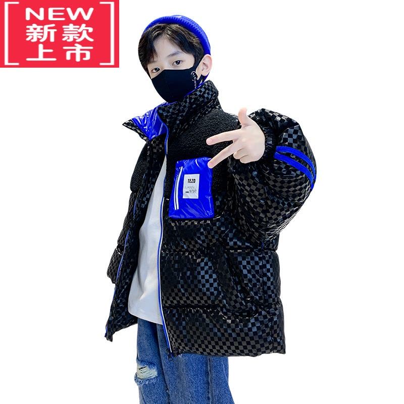 可莉允儿童装男童冬装棉衣外套2022新款中大童冬季棉服男孩二棉加厚棉袄图片