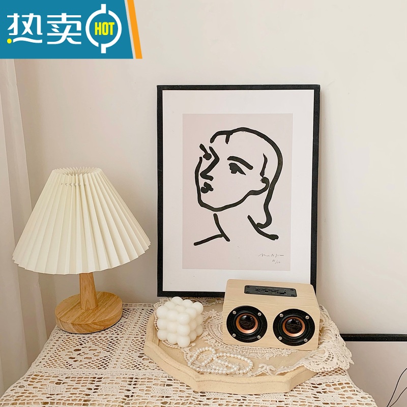 敬平ins风北欧风装饰画 复古抽象线条挂画桌面相框画摆件挂画拍摄背景装饰画高清大图