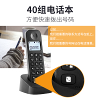 飞利浦（PHILIPS）无绳电话机座机 无线座机子母机 办公家用 DCTG160duo(黑色)