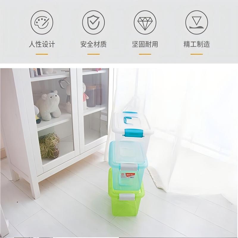 禧天龙(Citylong) X-6174手提箱2个装(透明白)家用塑料特大号储物玩具收纳箱衣服整理箱高清大图
