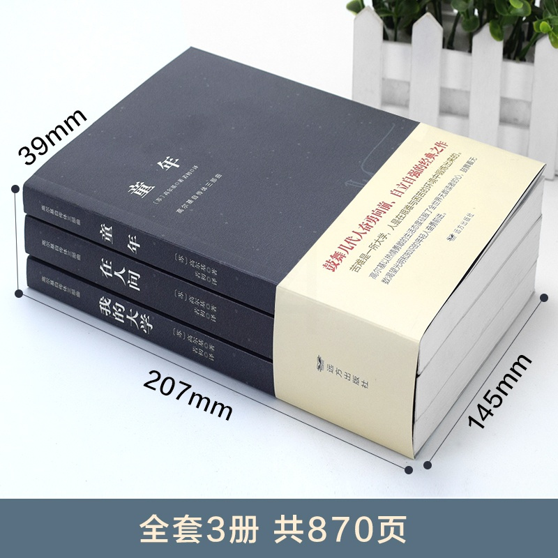 [全3册完整版]童年高尔基三部曲正版在人间我的大学高尔基正版六年级初中小学生课外阅读书籍经典书籍 世界名著全套正版原著