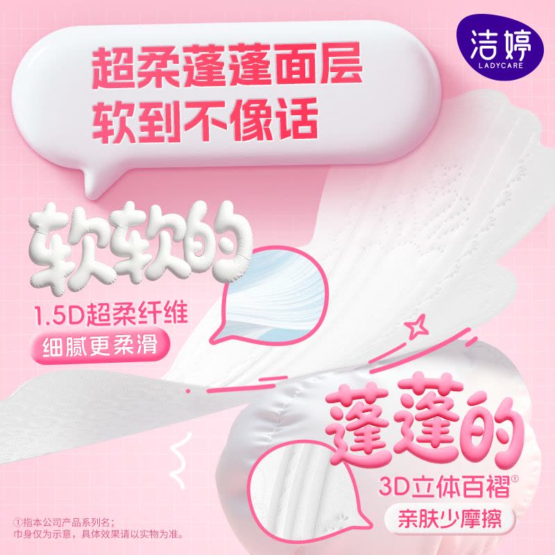 洁婷日夜用卫生巾1013组合76片超薄棉柔透气学生姨妈巾(日用56片夜用20片)图片