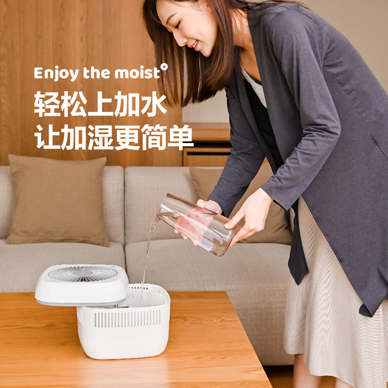 顽米无雾加湿器家用静音卧室孕妇婴儿净化空气小型机空调房客厅