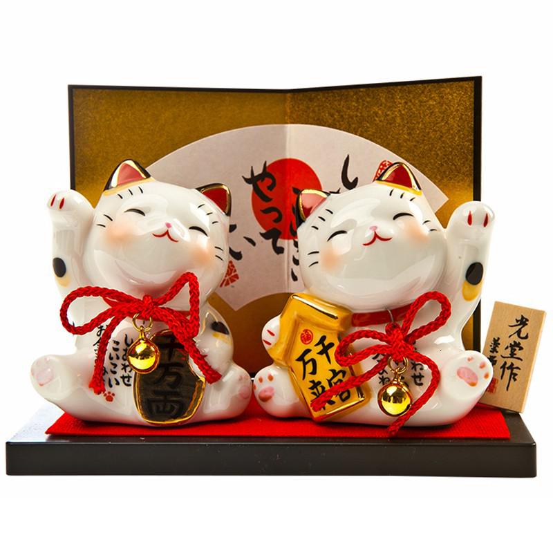 日本 财源广进客似云来猫摆件 开业乔迁生日结婚 三维工匠高清大图