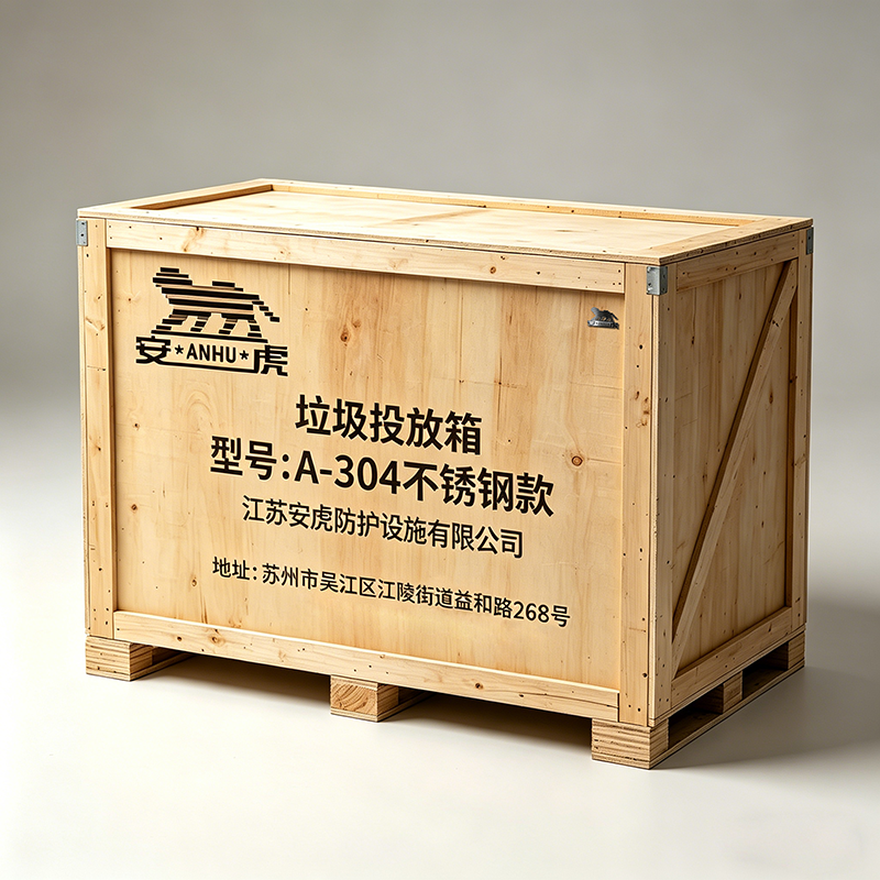 安虎 垃圾投放箱 A-304不锈钢款 个高清大图
